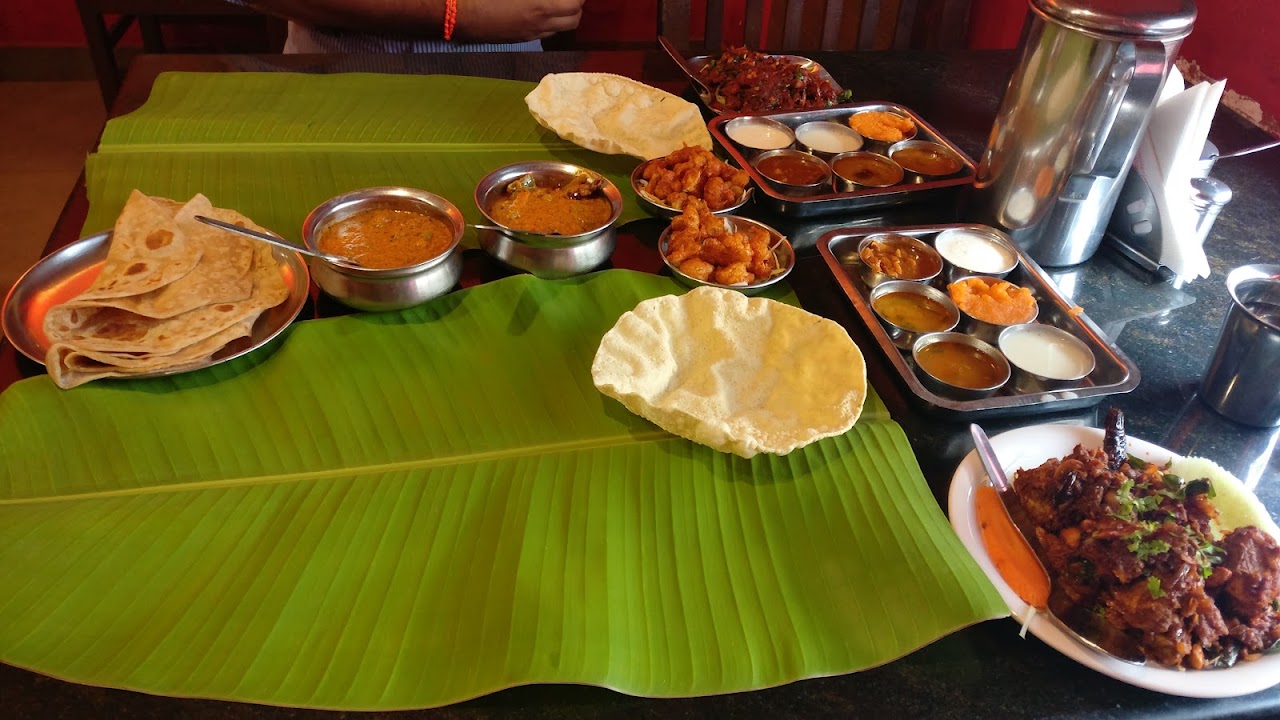 Veg Meals at Anjappar Chettinad Restaurant