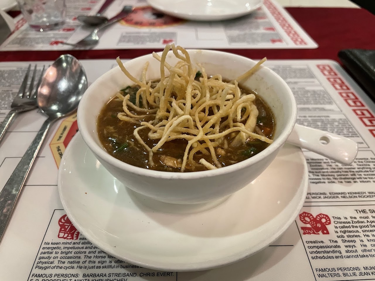 Manchow Soup at Bangalore Mandarin