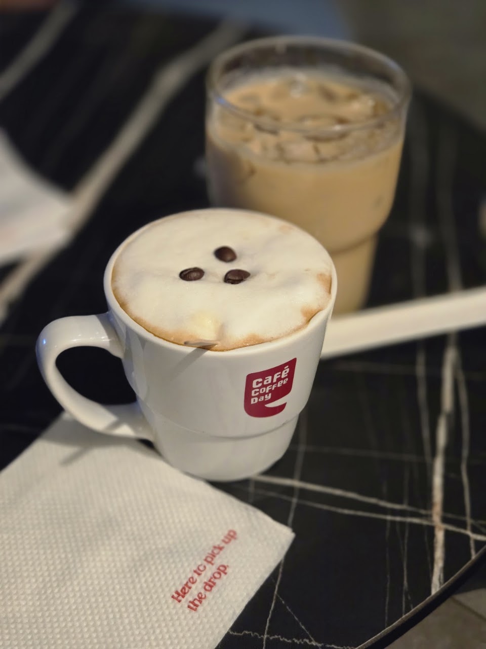 Cappuccino at Café Coffee Day