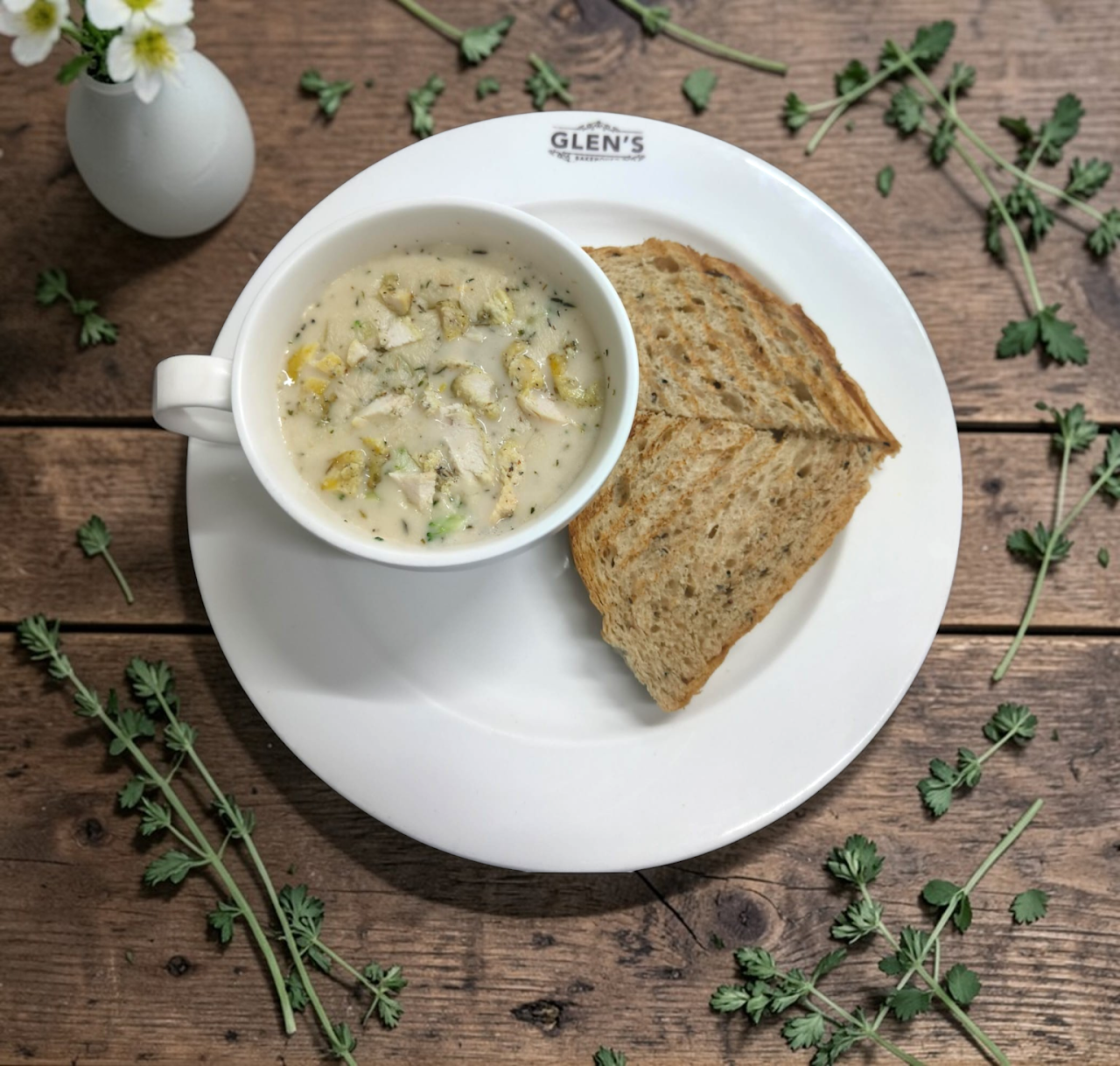 Broccoli Soup at Glens Bakehouse