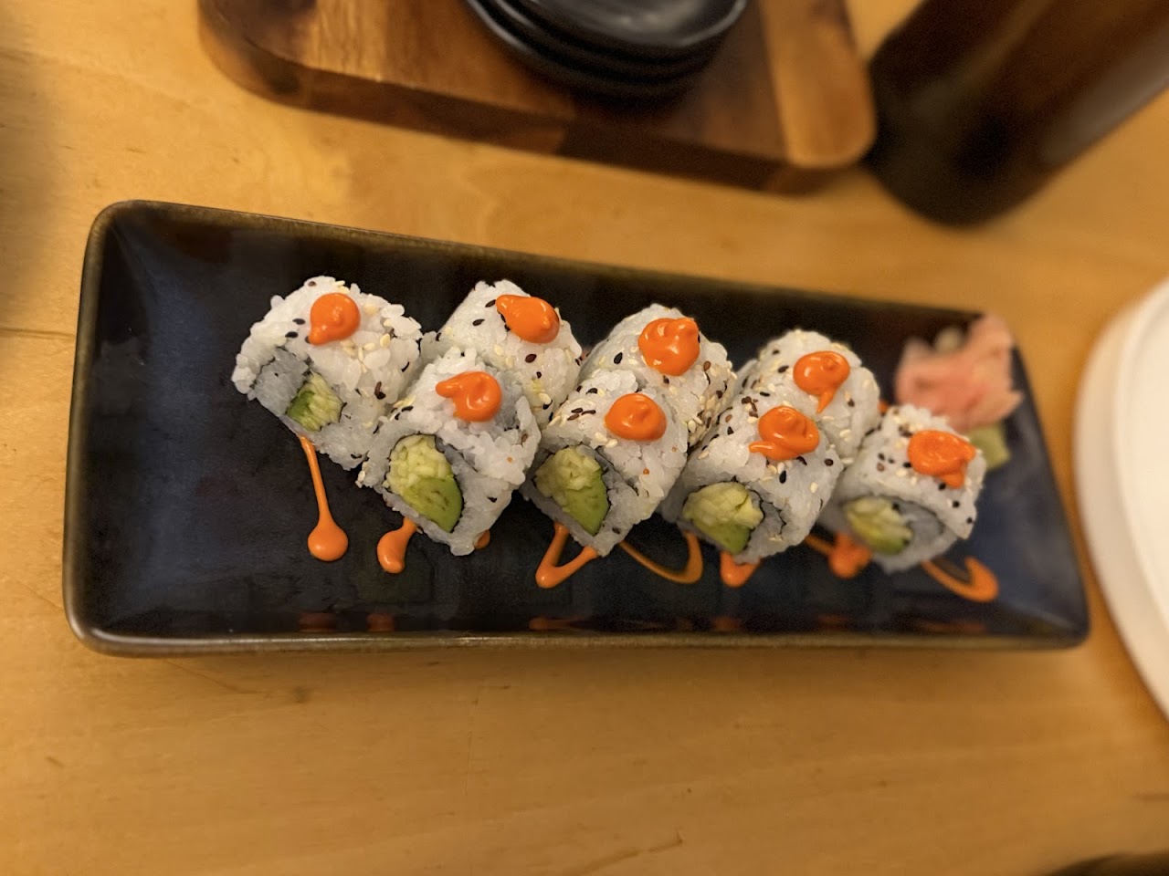 Salmon Cream Cheese Maki Roll at Lucky Chan