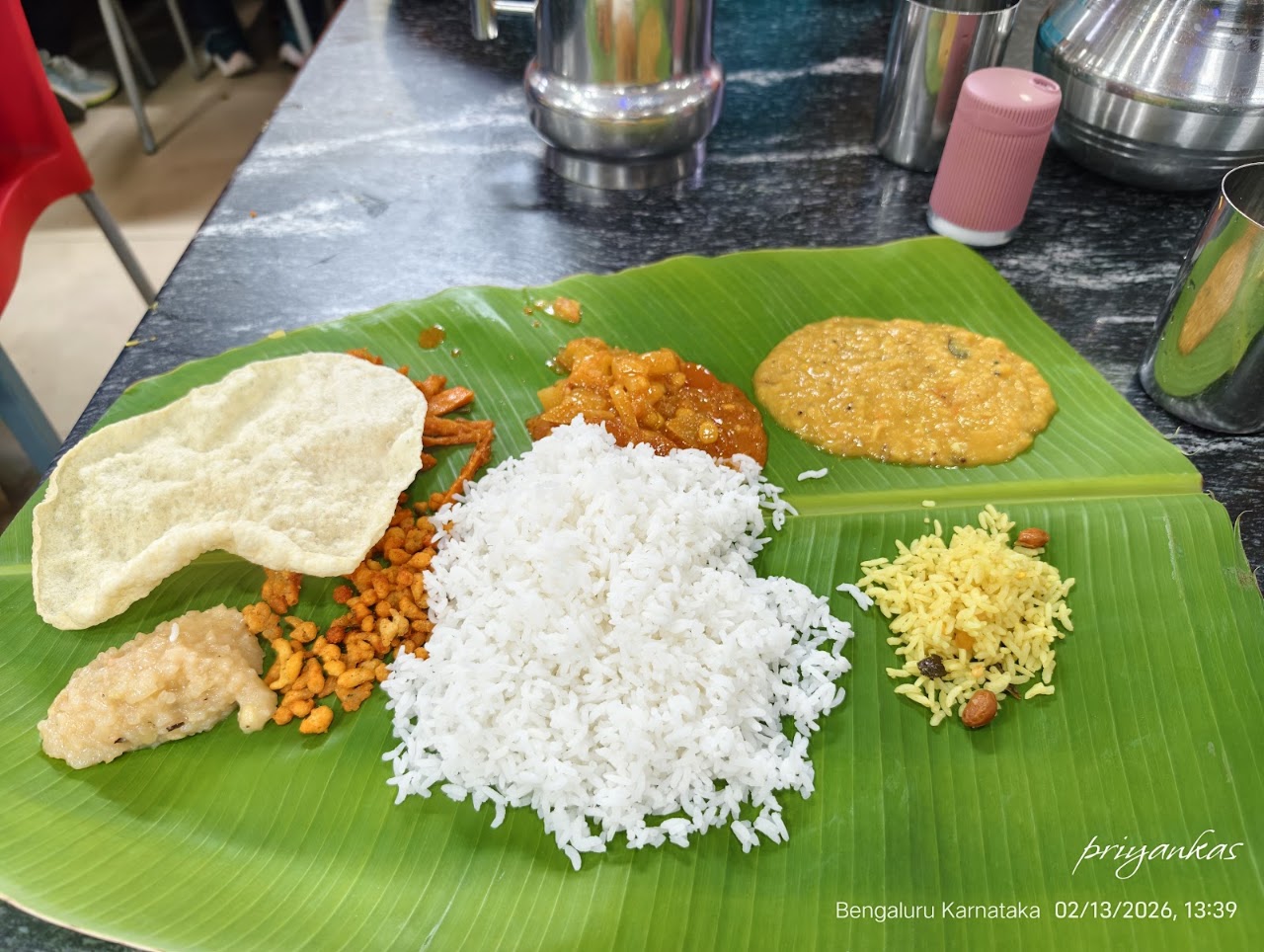 Veg Meals at Sri Annapoorna Devi Andhra Deluxe Mess & Caterers