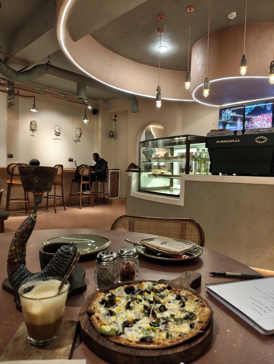 Pizza at Tribes Coffee
